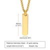 Stainless Steel Three-dimensional Rectangular Geometric Necklace For Men - Gold