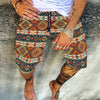 Men'S Spring And Summer New Shorts Skull Print Straight Beach Pants Men - Orange