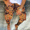Men'S Spring And Summer New Shorts Skull Print Straight Beach Pants Men - Dragon pattern