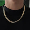 Embossed Cuban Necklace For Men - Flat bar gold