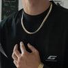 Embossed Cuban Necklace For Men - Gold