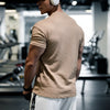 Men's Full Size Breathable Short Sleeve T-Shirt Plus Size - Khaki