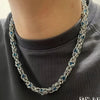 Sapphire Splice Necklace For Men - Long blue style