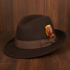 Wool Felt Hat Milano - Dark Brown Wool