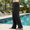 Men's Full Size Drawstring Pants with Pockets Plus Size - Black