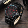 Classic Gents Leather Watch - Black Black