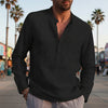 Men's Casual Button Down Shirts Long Sleeve Tops - Black
