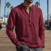 Men's Casual Button Down Shirts Long Sleeve Tops - Red