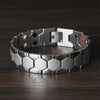 Men's Titanium Magnetic Bracelet 4-in-1 Energy - Silver