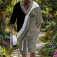 Casual Printing Suit Men's Summer Loose Short Sleeve T-shirt Shorts Set
