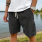 Men's Corduroy Shorts With Drawstring Fashion Casual Pockets Pants Summer