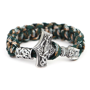 Stainless Steel Titanium Umbrella Rope Hand Braided Bracelet Men's Jewelry