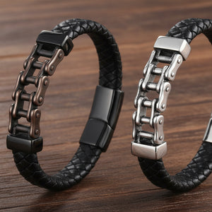 Men's Leather Braided Bracelet