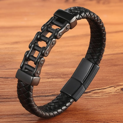 Men's Leather Braided Bracelet
