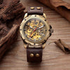 Men's Bronze Steampunk Watch - 44mm Automatic Skeleton Timepiece - Black
