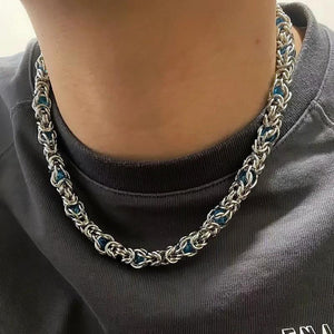 Sapphire Splice Necklace For Men