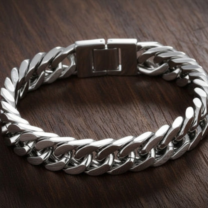 Titanium Steel Double Buckle Bracelet For Men