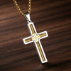 Cross Men's Necklace - Gold section