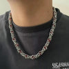 Sapphire Splice Necklace For Men - Red long style