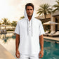 European And American Linen Short-sleeved Men's T-shirt Simple