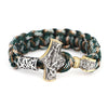 Stainless Steel Titanium Umbrella Rope Hand Braided Bracelet Men's Jewelry - Gold