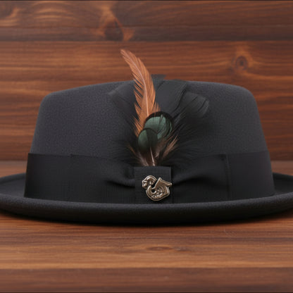 Wool Felt Classic Hat Pork Pie Stingy