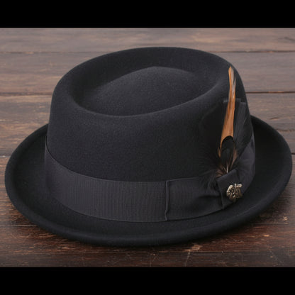 Wool Felt Classic Hat Pork Pie Stingy