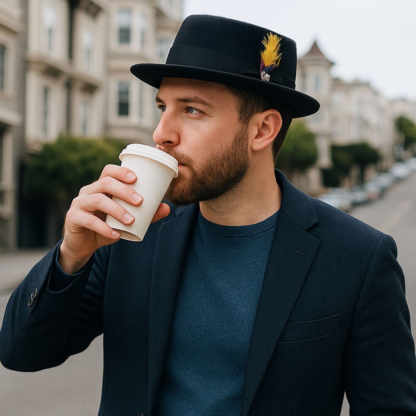 Wool Felt Classic Hat Pork Pie Stingy