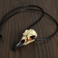 Gothic Raven Skull Pendant Necklace