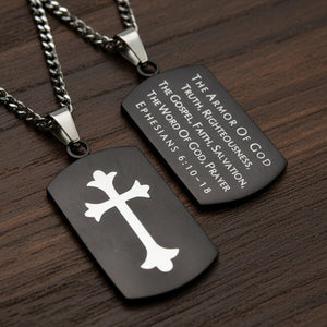 Black Shield Cross Necklace