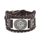 Vintage punk leather bracelet Geometric Toggle Clasp Fashion Jewelry