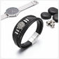 viking leather bracelet for men Nordic Magnetic Clasp Bracelet for Men