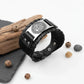 Vintage punk leather bracelet Geometric Toggle Clasp Fashion Jewelry