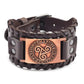 Vintage punk leather bracelet Geometric Toggle Clasp Fashion Jewelry
