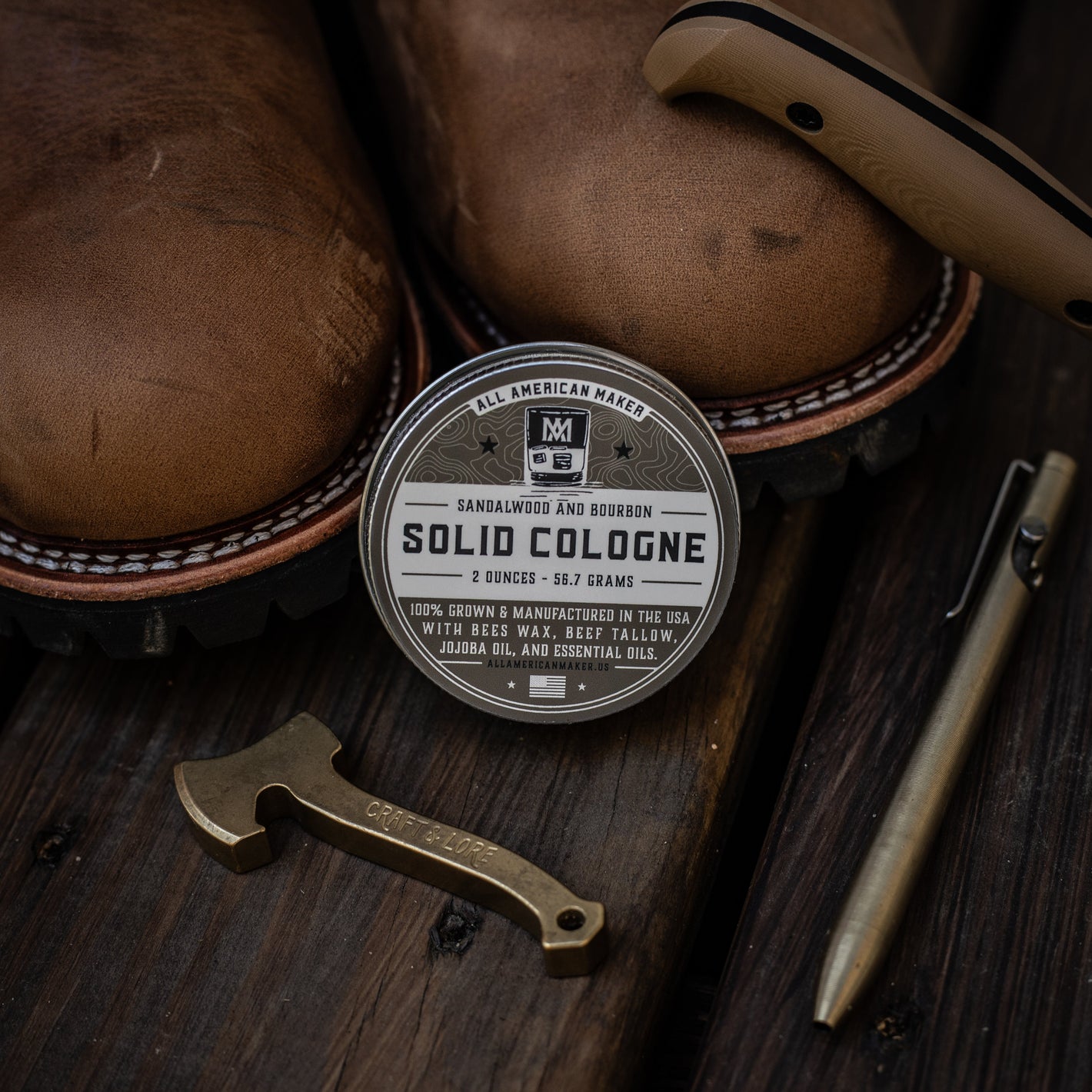 Sandalwood & Bourbon : Solid Cologne