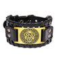 Vintage punk leather bracelet Geometric Toggle Clasp Fashion Jewelry