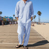 BreezeFit Men's Summer Suit: Vibrant, Durable, Fast Ship - SKY BLUE