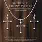 Ebony Wood Cross Pendant (Silver)