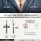 Ebony Wood Cross Pendant (Silver)