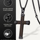 Ebony Wood Cross Pendant (Black)