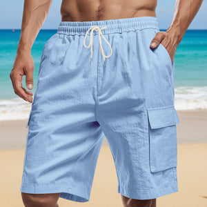 Men's Full Size Drawstring Shorts with Cargo Pockets Plus Size