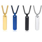 Stainless Steel Three-dimensional Rectangular Geometric Necklace For Men