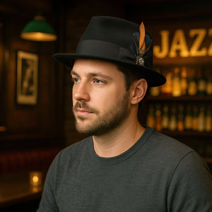 Wool Felt Fedora Hat Classic Roma Stingy