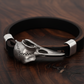 Vikings Raven Skull Leather Bracelet