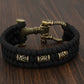 Vikings Mjolnir Stainless Steel Black Paracord Bracelet