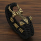 Vikings Mjolnir Stainless Steel Black Paracord Bracelet