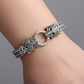 Vikings Wolf Charm Stainless Steel Bracelet