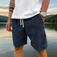 Men's Corduroy Shorts With Drawstring Fashion Casual Pockets Pants Summer