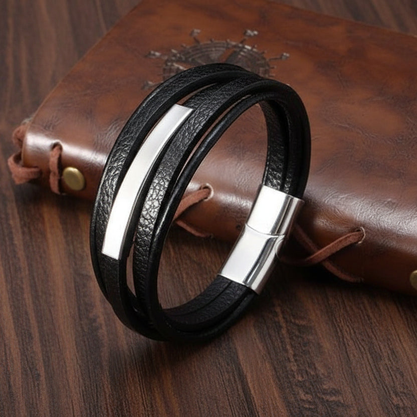 Faux Leather Bracelets For Men