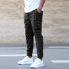 🧵 Men's Fashion Plaid Print Drawstring Trousers - Black